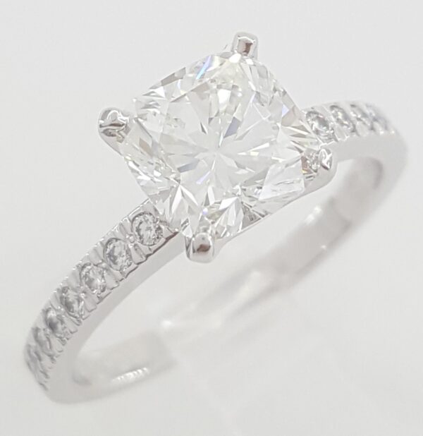 Tiffany & Co Novo Cushion Cut Diamond Engagement Ring 1.67 ct Plat Rtl $29,500