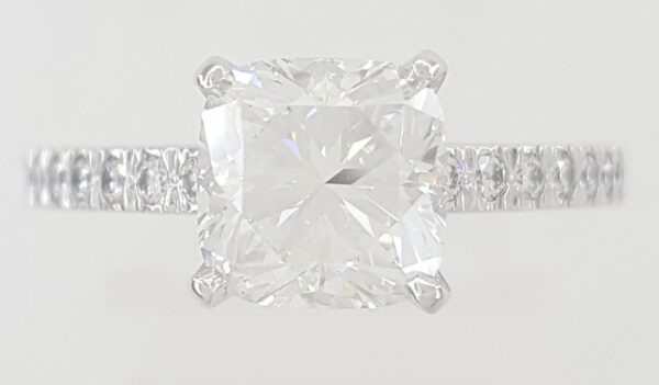 Tiffany & Co Novo Cushion Cut Diamond Engagement Ring 1.67 ct Plat Rtl $29,500