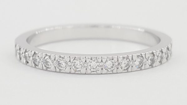 Tiffany & Co Novo ® Half Circle Diamond Wedding Band Ring 0.25 ct Platinum 2 mm