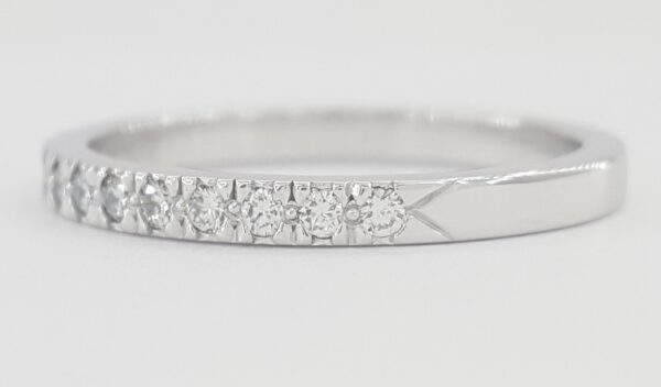 Tiffany & Co Novo ® Half Circle Diamond Wedding Band Ring 0.25 ct Platinum 2 mm