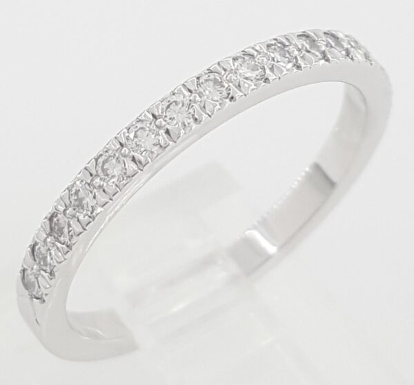 Tiffany & Co Novo ® Half Circle Diamond Wedding Band Ring 0.25 ct Platinum 2 mm