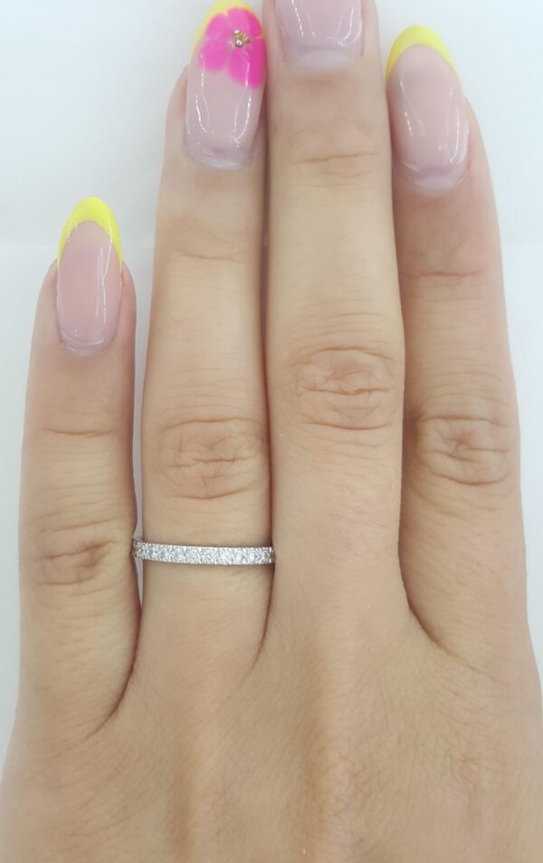 Tiffany & Co Novo ® Half Circle Diamond Wedding Band Ring 0.25 ct Platinum 2 mm