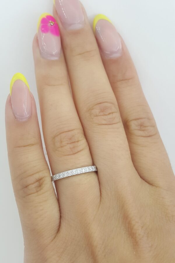 Tiffany & Co Novo ® Half Circle Diamond Wedding Band Ring 0.25 ct Platinum 2 mm
