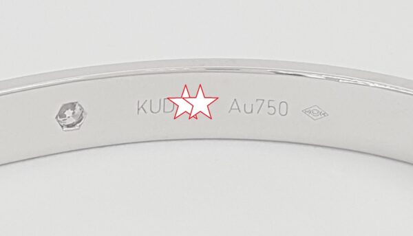 Cartier LOVE 18K White Gold 4 Diamonds Bracelet 0.42 ct SIZE 20 Retail $12.7K