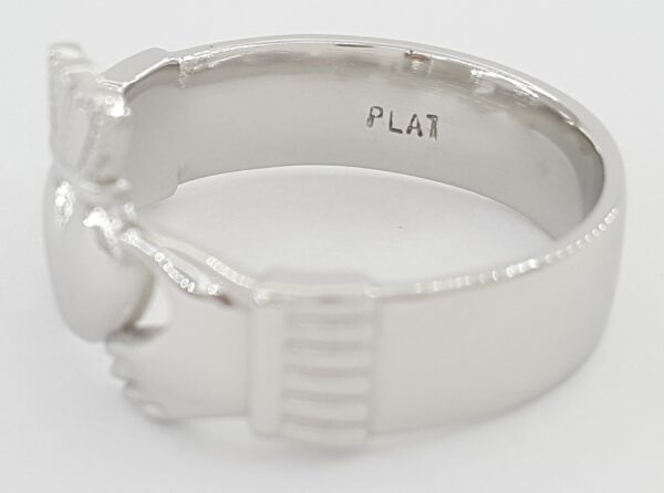 Claddagh Platinum Ring 12 mm 11.2 Grams