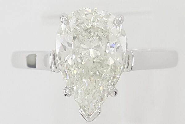 Tiffany & Co Solitaire Pear Diamond Engagement Ring 2.35 ct Platinum Rtl $50K