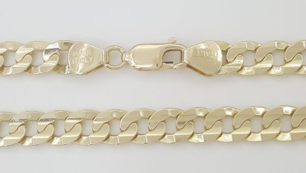 Yellow Gold Cuban Chain Necklace Solid 14K Yellow Gold 24" 47.5 Grams 7mm Italy