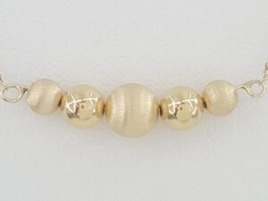 Gold Bead Necklace 14K Yellow Gold Italy 18" 1.8 Grams