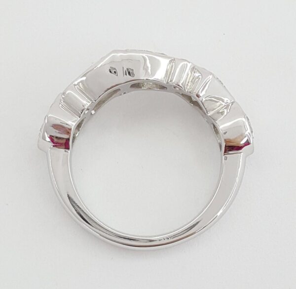 Round Princess Pear Marquise Cushion Diamond Bezel Set Ring PLAT 3.74 ct