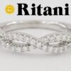 Ritani 21318 Masterwork Twist 0.37 ct 14K White Gold Round Diamond Ring Rt $2220