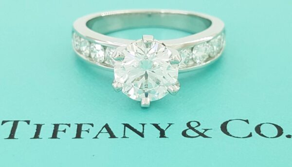 Tiffany & Co Channel-Set Diamond Engagement Ring 2.46 ct D FLawless Rtl $96,000