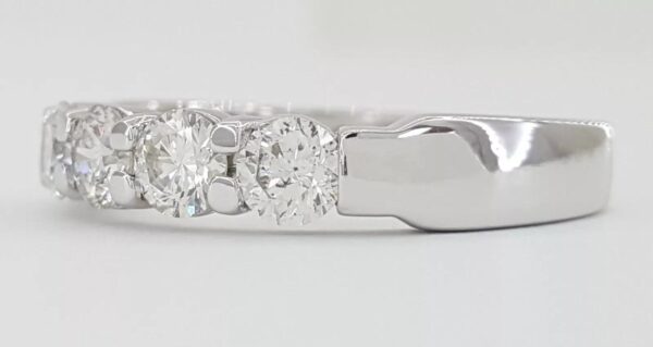 Five 5 Stone Diamond Wedding / Anniversary Band Ring 1 ct Platinum 4 mm Rtl 3k