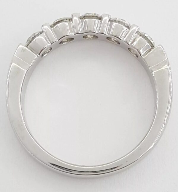 Five 5 Stone Diamond Wedding / Anniversary Band Ring 1 ct Platinum 4 mm Rtl 3k