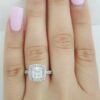 Cushion Brilliant Diamond Halo Engagement Ring 1.76 ct Platinum Retail $14.5k
