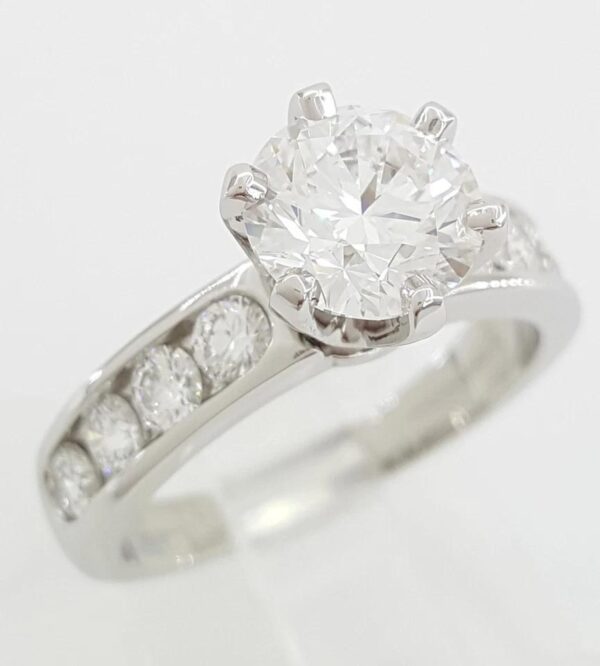 Tiffany & Co Channel-Set Diamond Engagement Ring 2.46 ct D FLawless Rtl $96,000