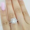Cushion Brilliant Diamond Halo Engagement Ring 1.76 ct Platinum Retail $14.5k