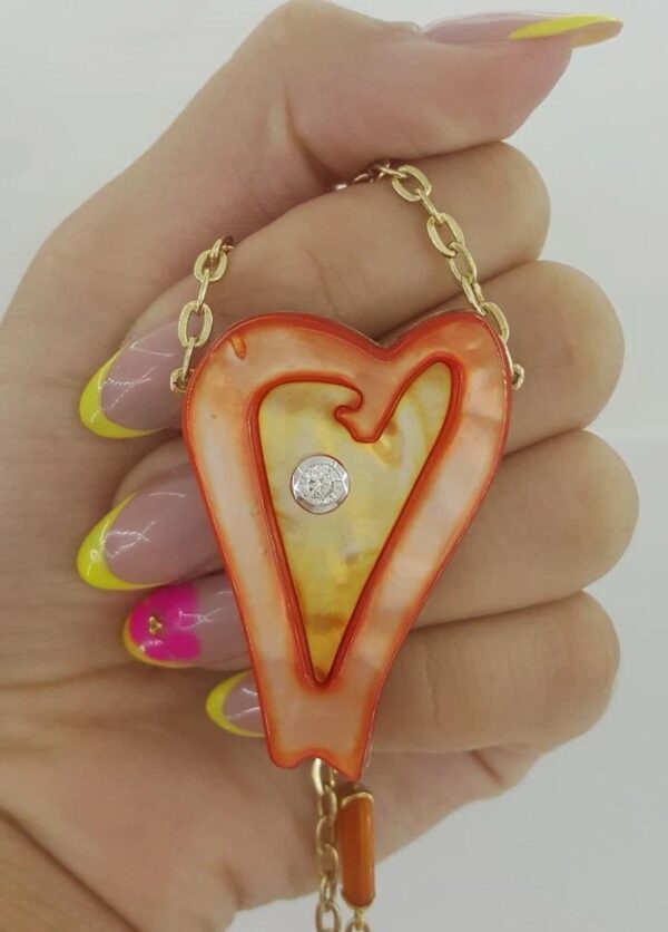 Roberto Coin Diamond Mother of Pearl 18k Gold Necklace 0.25 ct 27.3 Grams 18-20”