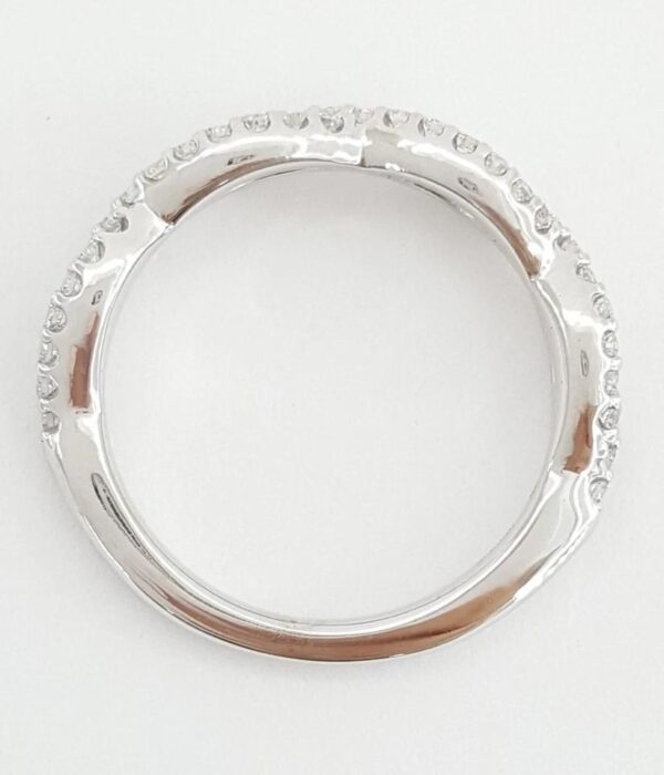 Ritani 21318 Masterwork Twist 0.37 ct 14K White Gold Round Diamond Ring Rt $2220