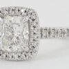 Cushion Brilliant Diamond Halo Engagement Ring 1.76 ct Platinum Retail $14.5k