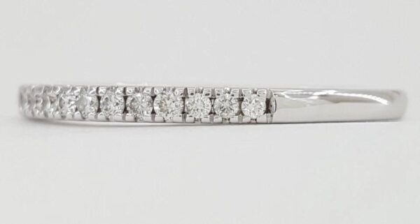 Vera Wang Half Circle Round Diamond Wedding Band 0.25 ct 14k White Gold 1.8 mm