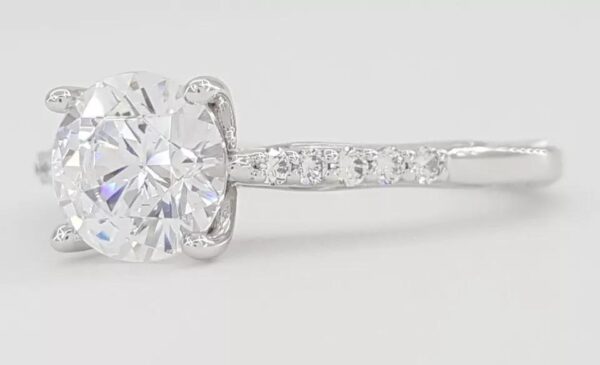 Ritani Semi-Mount Diamond Engagement Ring 0.1 ct 18k White Gold 1RZ2841 RT $1.8k