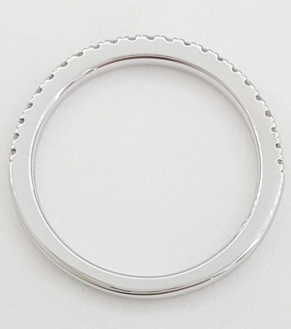 Vera Wang Half Circle Round Diamond Wedding Band 0.25 ct 14k White Gold 1.8 mm