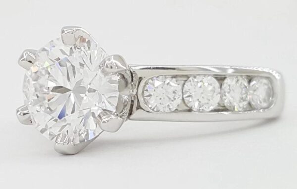 Tiffany & Co Channel-Set Diamond Engagement Ring 2.46 ct D FLawless Rtl $96,000