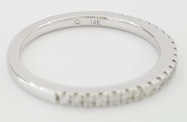 Vera Wang Half Circle Round Diamond Wedding Band 0.25 ct 14k White Gold 1.8 mm