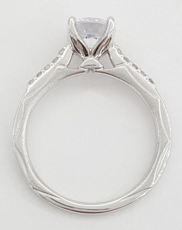 Ritani Semi-Mount Diamond Engagement Ring 0.1 ct 18k White Gold 1RZ2841 RT $1.8k