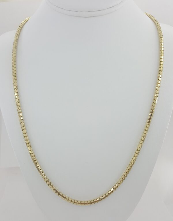 Yellow Gold Lightweight Round Box Chain Necklace 26" Inches 3.2mm 14.7 Grams 10K