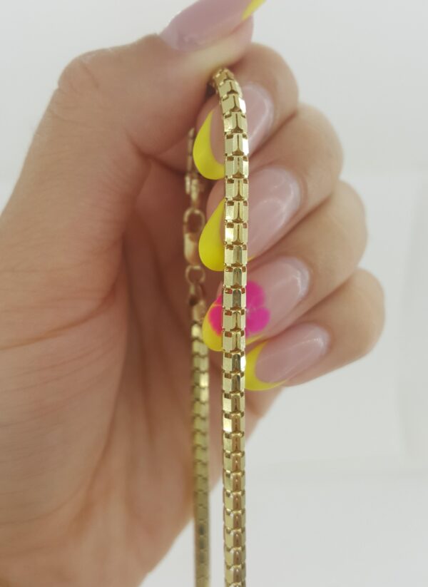 Yellow Gold Lightweight Round Box Chain Necklace 26" Inches 3.2mm 14.7 Grams 10K