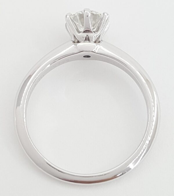 Tiffany & Co Round Diamond Solitaire Platinum Engagement Ring 0.72 ct Rtl $9300
