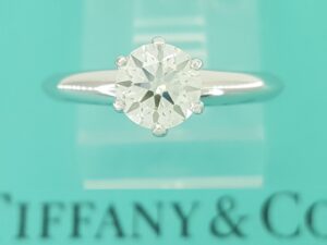 Tiffany & Co Round Diamond Solitaire Platinum Engagement Ring 0.72 ct Rtl $9300