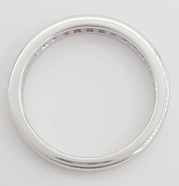 Tiffany & Co Half Circle Diamond Wedding Band Channel Set Plat 2.5mm 0.22 ct
