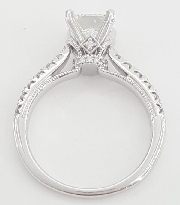 Natalie K Princess Cut Diamond Engagement Ring 1.47 ct 14K White Gold Rtl $8.3K