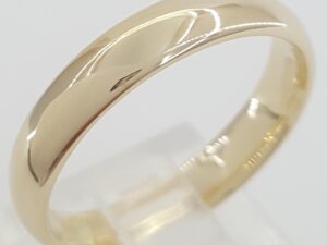 Half Dome 14K Yellow Gold Wedding Band Ring 4 mm Size 8.25 4 Grams