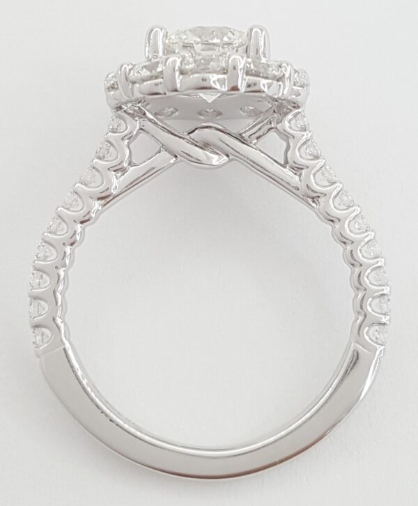 ArtCarved Penny Classic Round Diamond Halo Engagement Ring 2.01 ct 18k Rt $11.3K
