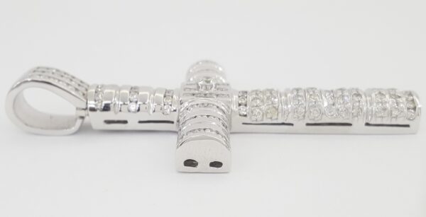 Round Diamond Cross Pendant 14k White Gold 3 ct 2.82" 29.6 Grams Rtl $8,500