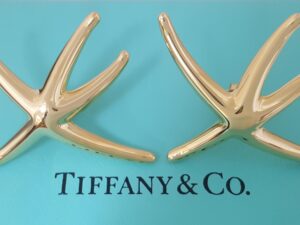 Tiffany & Co Elsa Peretti Large Starfish 18K Yellow Gold Earrings 13.5Grams 1.6"