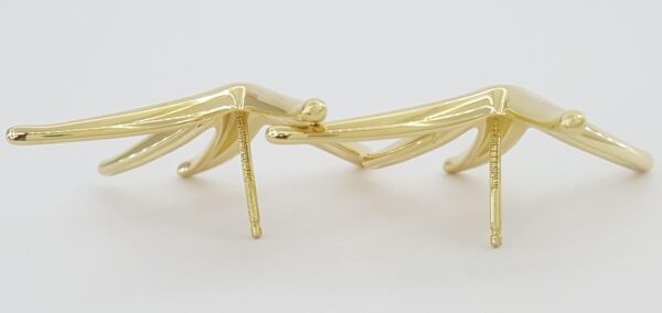 Tiffany & Co Elsa Peretti Large Starfish 18K Yellow Gold Earrings 13.5Grams 1.6"