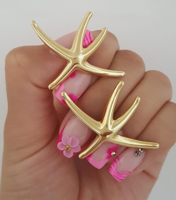 Tiffany & Co Elsa Peretti Large Starfish 18K Yellow Gold Earrings 13.5Grams 1.6"