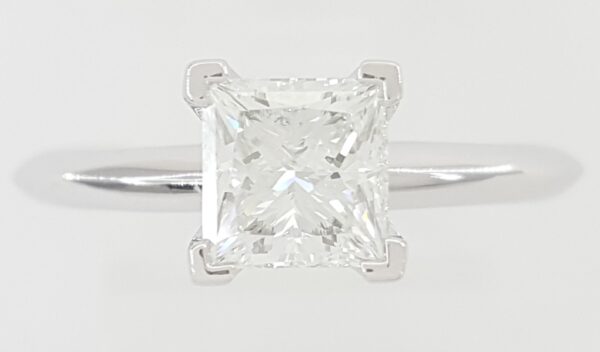 Tiffany & Co Princess Diamond Solitaire Engagement Ring 1.08 ct Plat Rtl $15.8K