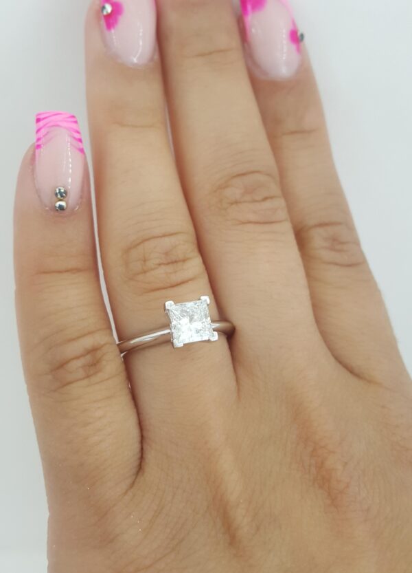 Tiffany & Co Princess Diamond Solitaire Engagement Ring 1.08 ct Plat Rtl $15.8K