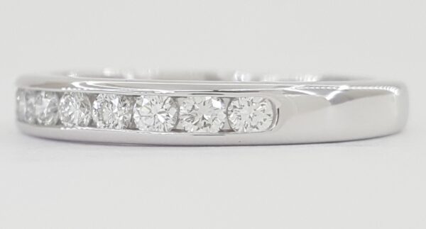 Tiffany & Co Half Circle Diamond Wedding Band Channel Set Plat 3 mm 0.55 ct