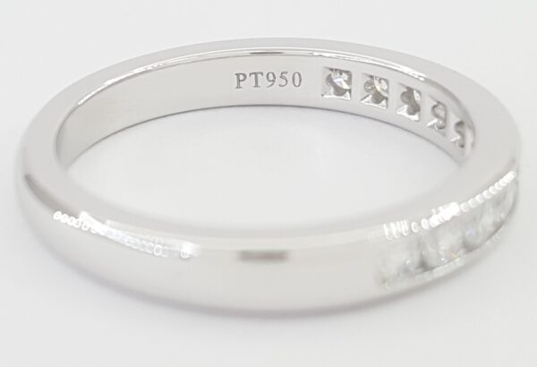 Tiffany & Co Half Circle Diamond Wedding Band Channel Set Plat 3 mm 0.55 ct