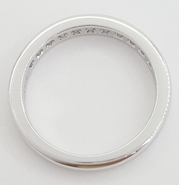 Tiffany & Co Half Circle Diamond Wedding Band Channel Set Plat 3 mm 0.55 ct