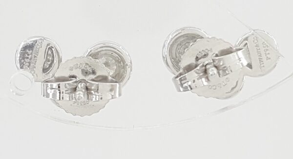 Tiffany & Co Bubble Bezel Set Round Diamond Stud Earrings 0.6 ct Platinum