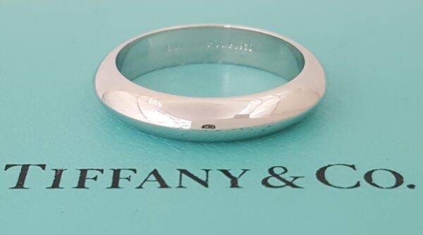 Tiffany & Co Forever Platinum Wedding Band Ring 4 mm Retail $1,930