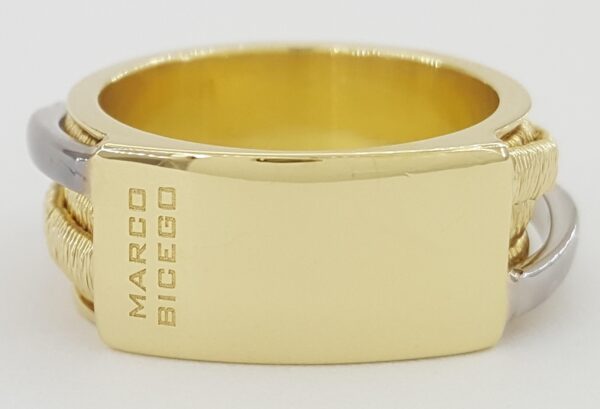 Marco Bicego Round Diamond Statement Ring 0.23 ct 18K White & Yellow Gold 13.5gr