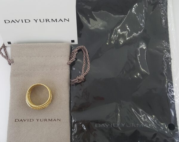 David Yurman Crossover Diamond Statement Ring 0.23 ct 18k Yellow Gold 11mm $3.4K